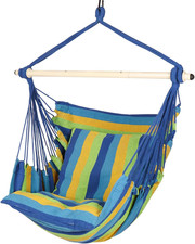 Hammock Chair Hanging Rope Swing - Max 500 Lbs - 2 Cushions Incl