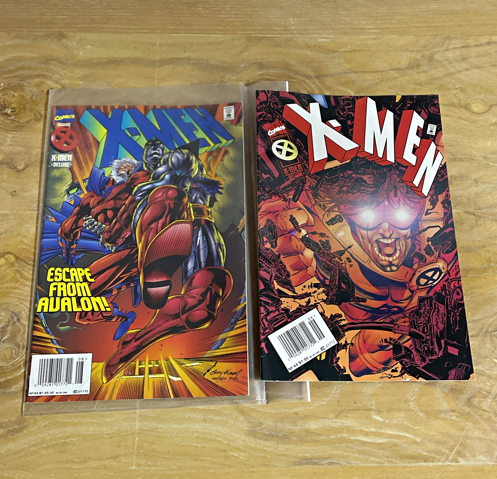 X-Men #43 #44 Marvel 1995 Deluxe Newsstand Lot Andy Kubert Magneto Colossus