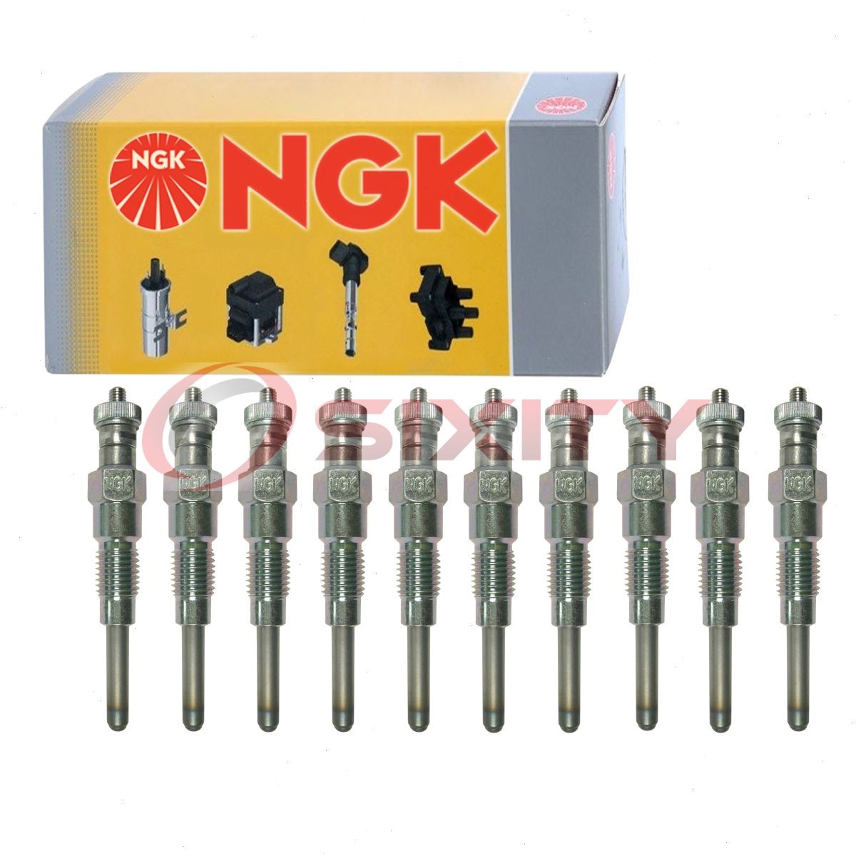 10 pc NGK 3238 Y-709R Glow Diesel Glow Plugs for 16241-6551-2 Ignition ys