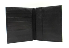 Passport Wallet Leather Luxe NEW Graphic Image Black