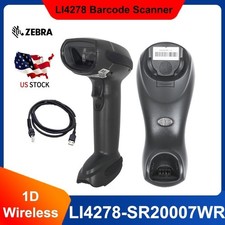 Symbol LI4278-SR20007WR Bluetooth 1D Barcode Scanner with USB Cable Cradle US