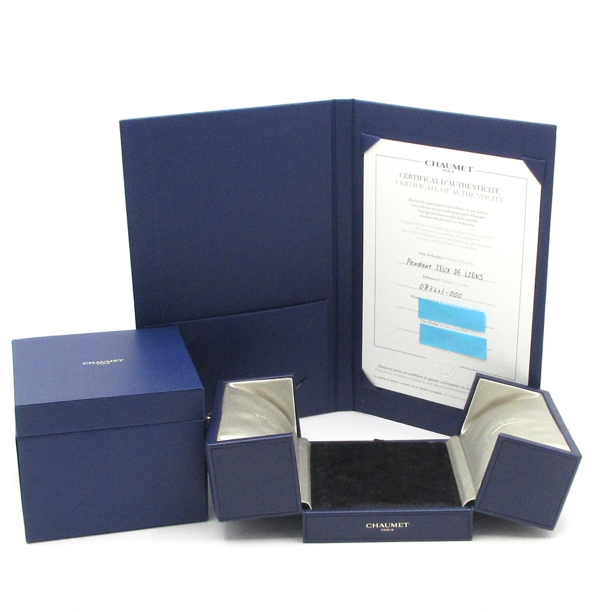 Auth CHAUMET Jeux de Liens 083221 18K Rose Gold Diamond 2****** Necklace