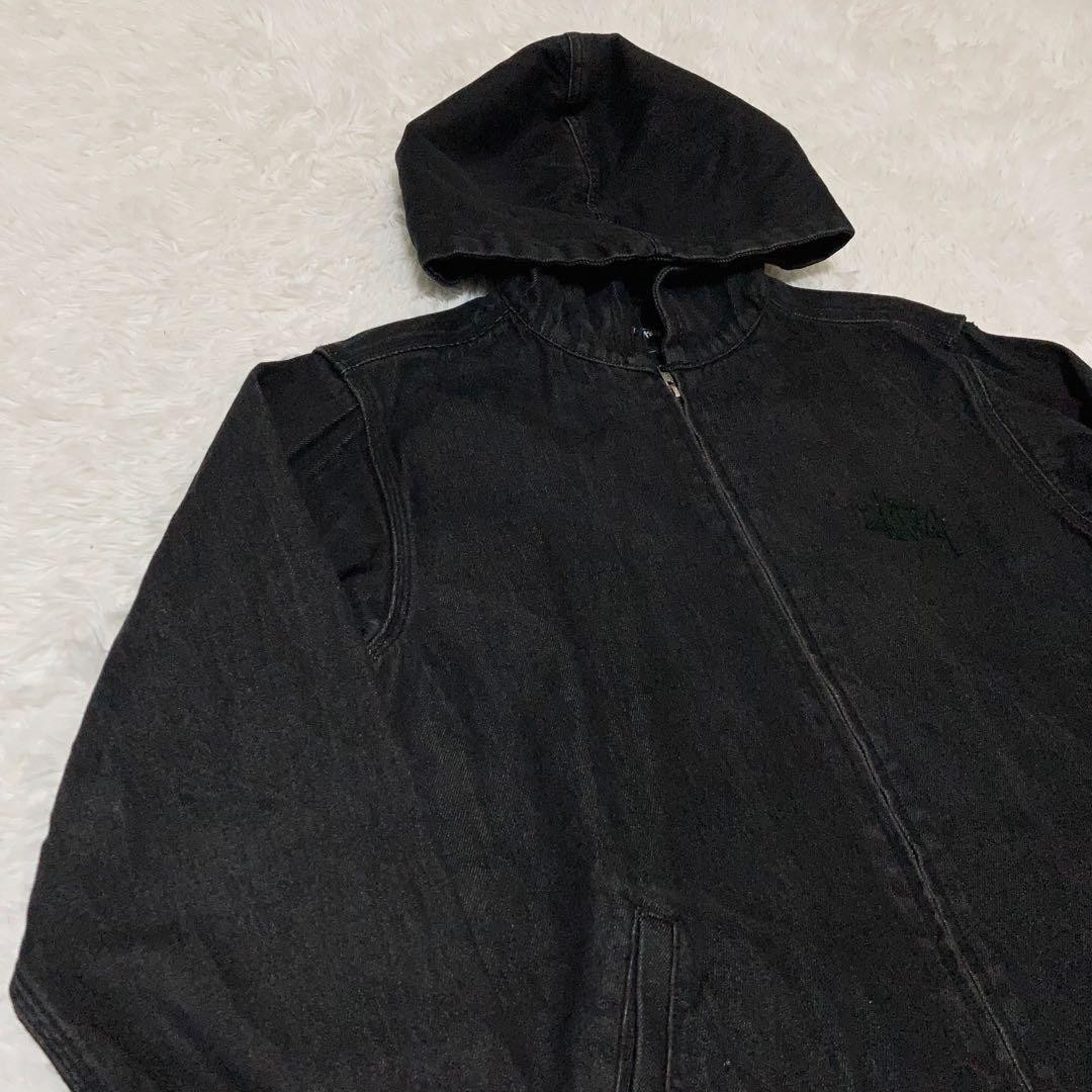 Stussy Active Jacket Full Zip Black L Big Logo Used thumbnail 2