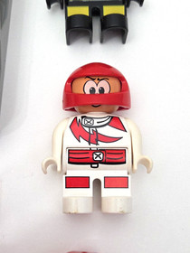 Lego DUPLO Action Wheelers Parts & Pieces Lot w/ 3 Minifigures - Sets 2914 2904