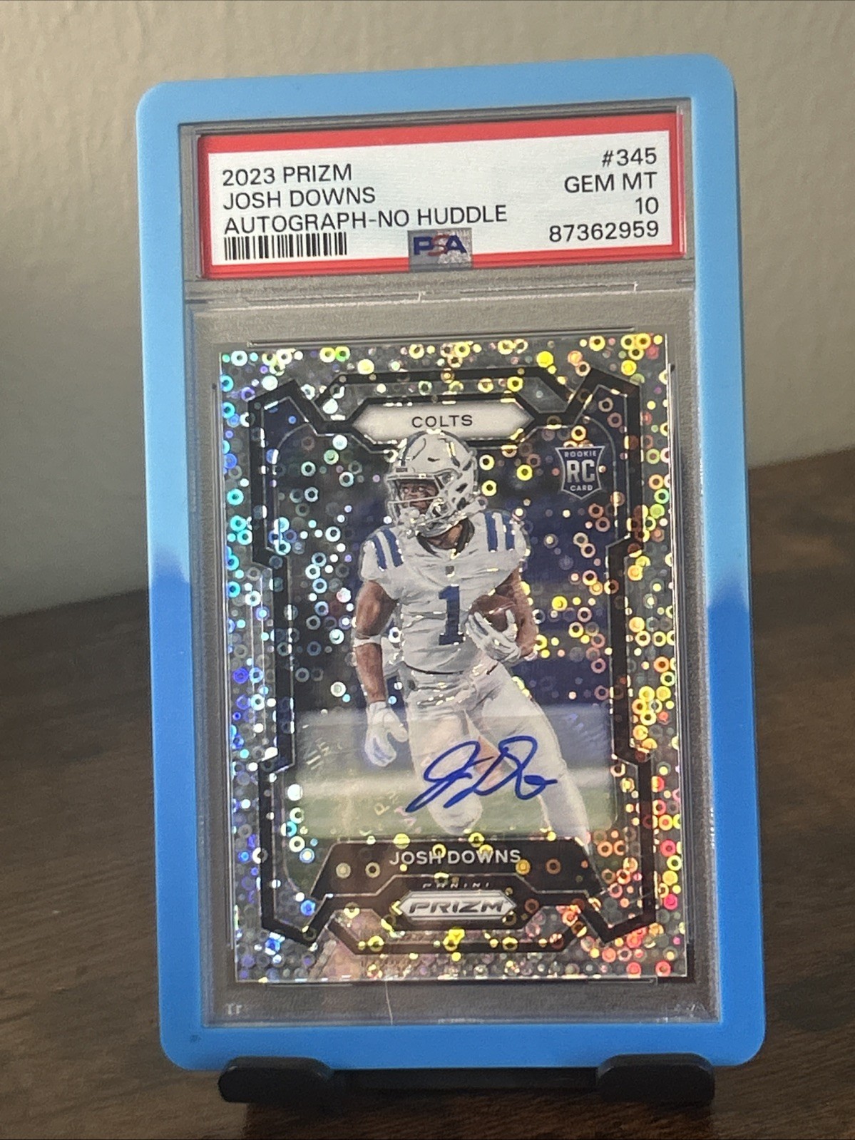 2023 Prizm No Huddle AUTO #345 Josh Downs PSA 10 GEM MINT RC ROOKIE