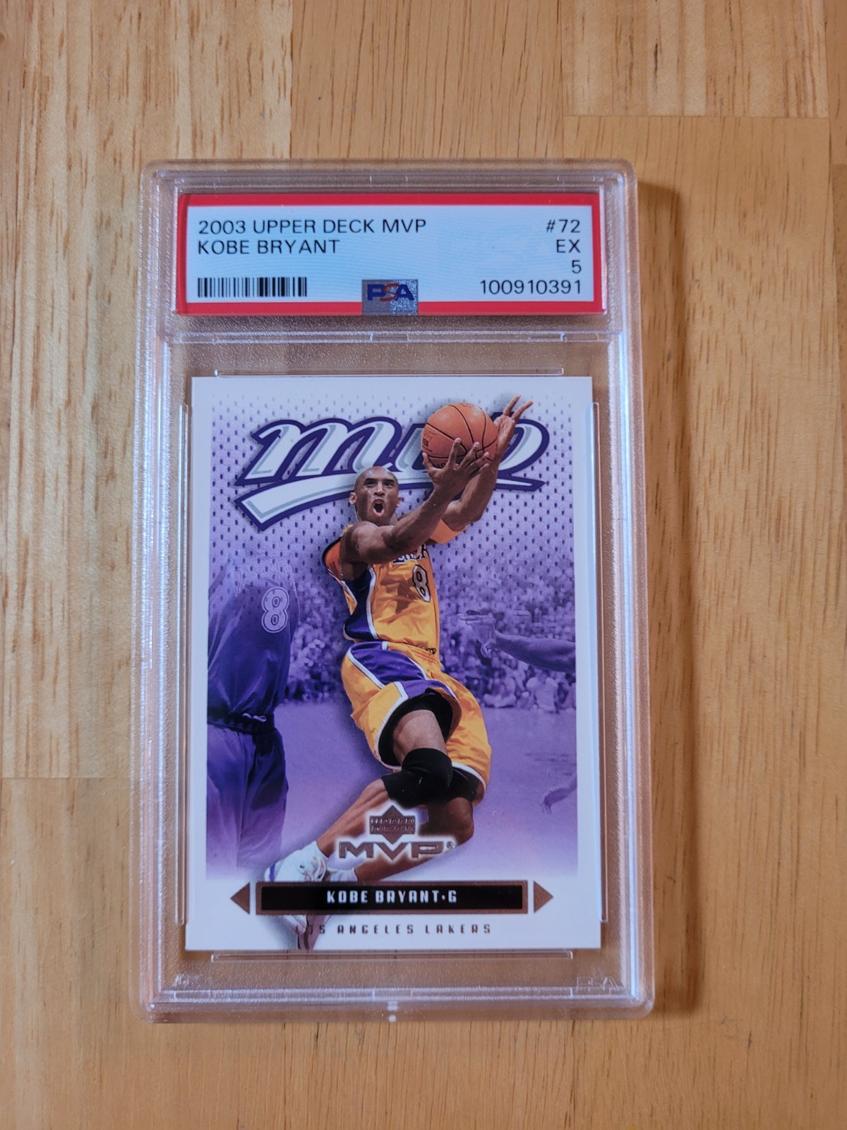 2003-04 Upper Deck MVP #72 Kobe Bryant PSA 5 EX Lakers HOF