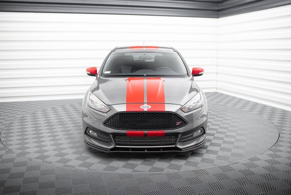 Maxton Design Frontlippe V.1 Passend FüR Ford Focus St Mk3 Fl Schwarz Hochglanz-image