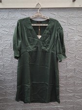 New Quince Washable Stretch Silk Puff Sleeve Mini Dress Women's Size Large