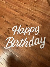 Happy Birthday Sign for Backdrop - Glitter Happy Birthday Letter Sign 22x14