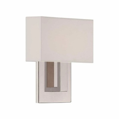 WAC Lighting WS-13107-PN Manhattan 9'' Tall LED Wall Sconce, Polished Nickel