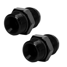 2x 6an Flare To 6an Orb Male Fuel Rail Adapter Fitting Black
