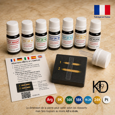 9K 14K 18K 19.2K 24K Reaktiv Gold Tester Set Silber Platin Prüfstein