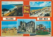 14 - Villers sur Mer - Multivues - Automobiles - La Plage - Blasons - CPM - Voir