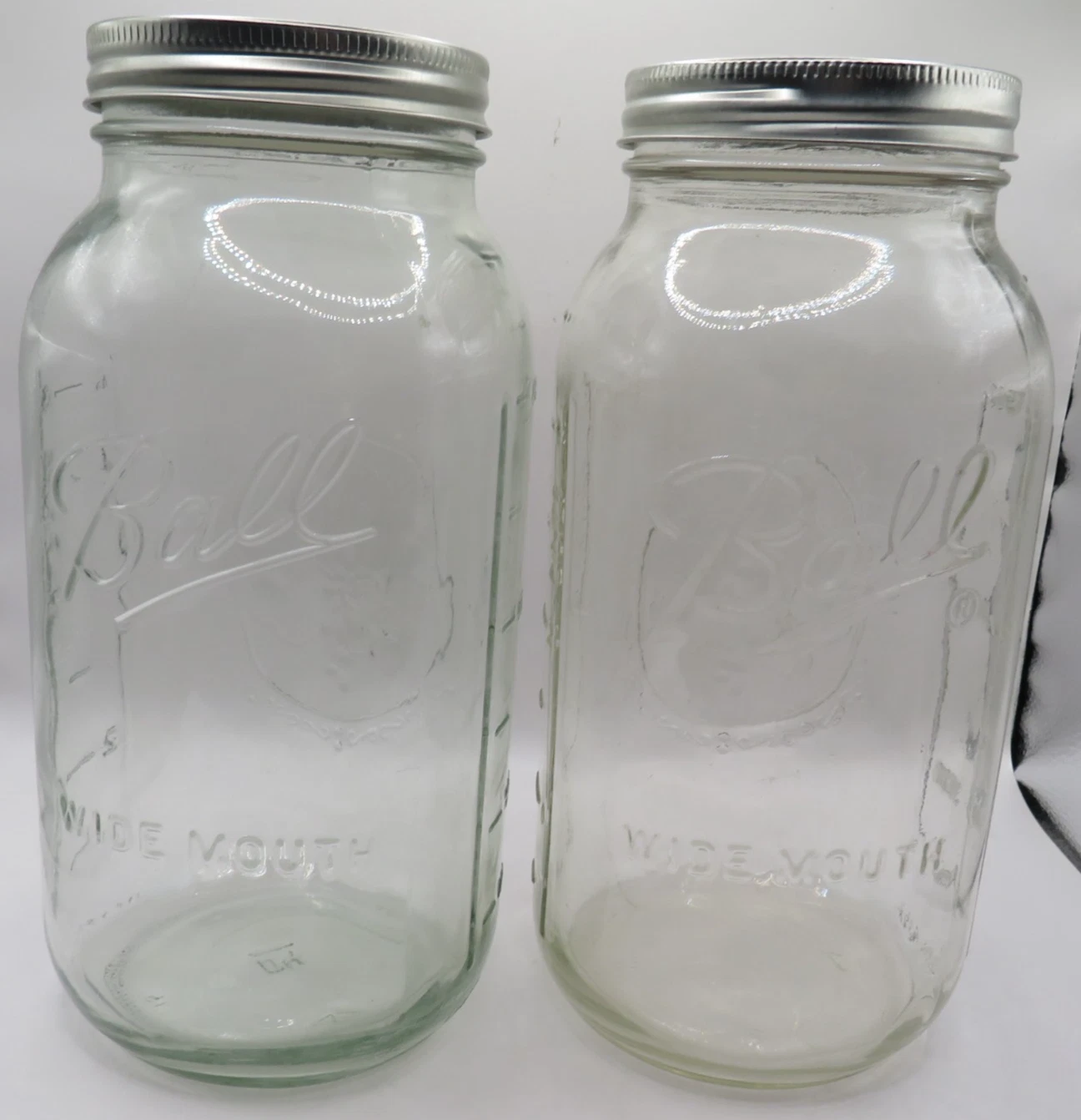2 Ball Wide Mouth Glass Canning Jars -1500ml 6 Cups 3 Pints Volume, Made in USA