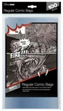 Ultra PRO Regular Comic Bags Sleeves Fits up to 7 1/8 x 10 1/2 Pack of 100