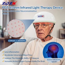 810nm Photobiomodulation Brain Stimulation Helmet Red Light for Alzheimer Stroke