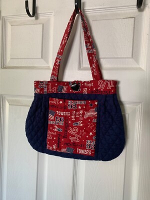 Handmade Quilted 9/11 Tote Bag Purse September American USA History