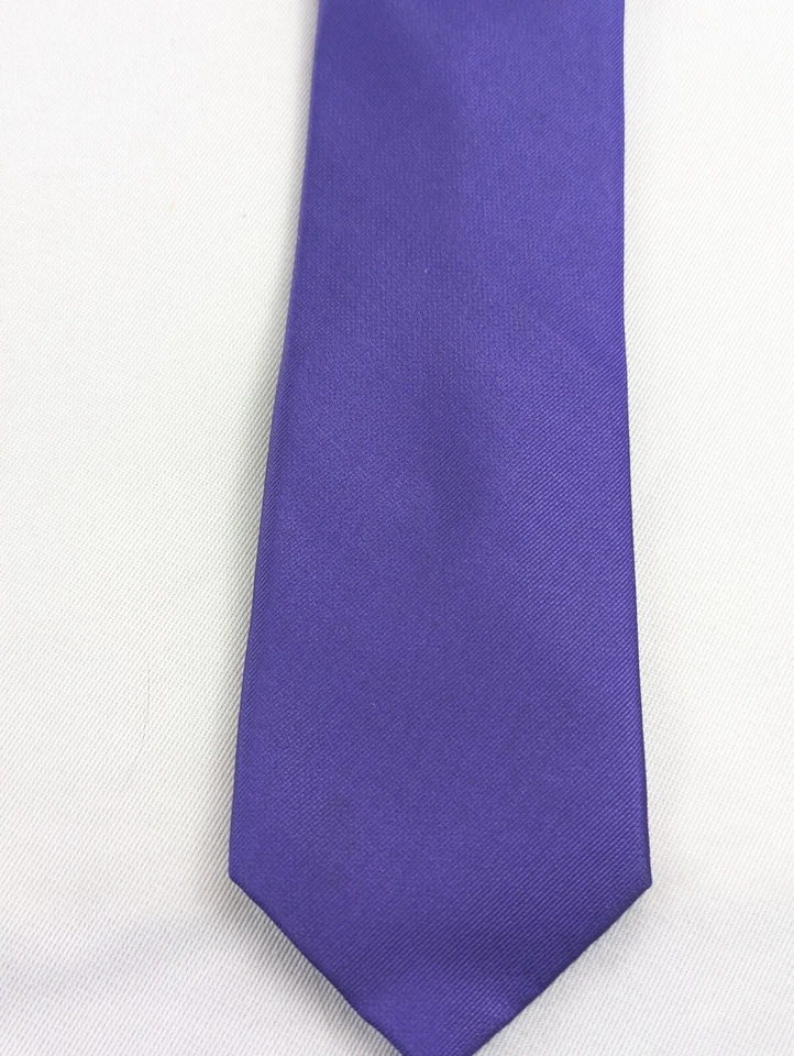 Corbata de cuello en punta Tommy Hilfiger para hombre talla única púrpura seda cómoda Foto 3 de 4