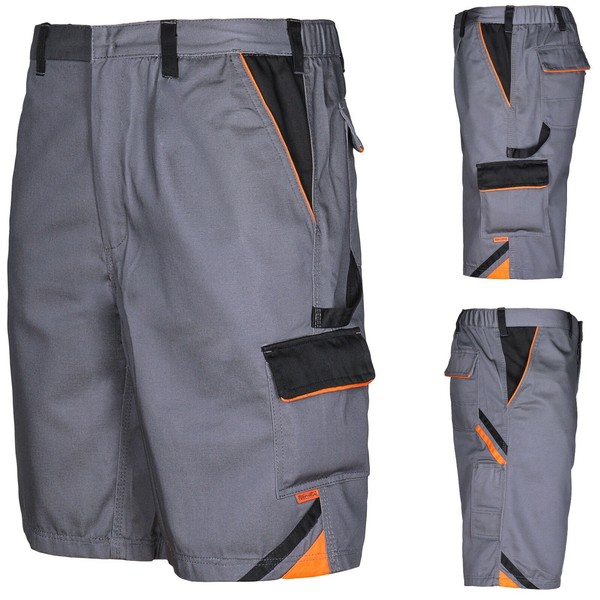 Arbeitshose Arbeitsshorts Shorts Kurze Hose Sommer Bermuda Grau Herren Gr.46- 60-image