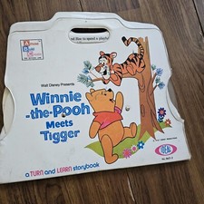 1971 Vintage Walt Disney Winnie The Pooh Meets Tigger Turn And Learn Storybook