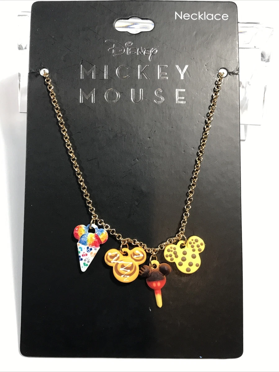 New Disney Mickey Mouse Dessert Multi Charm Necklace eBay
