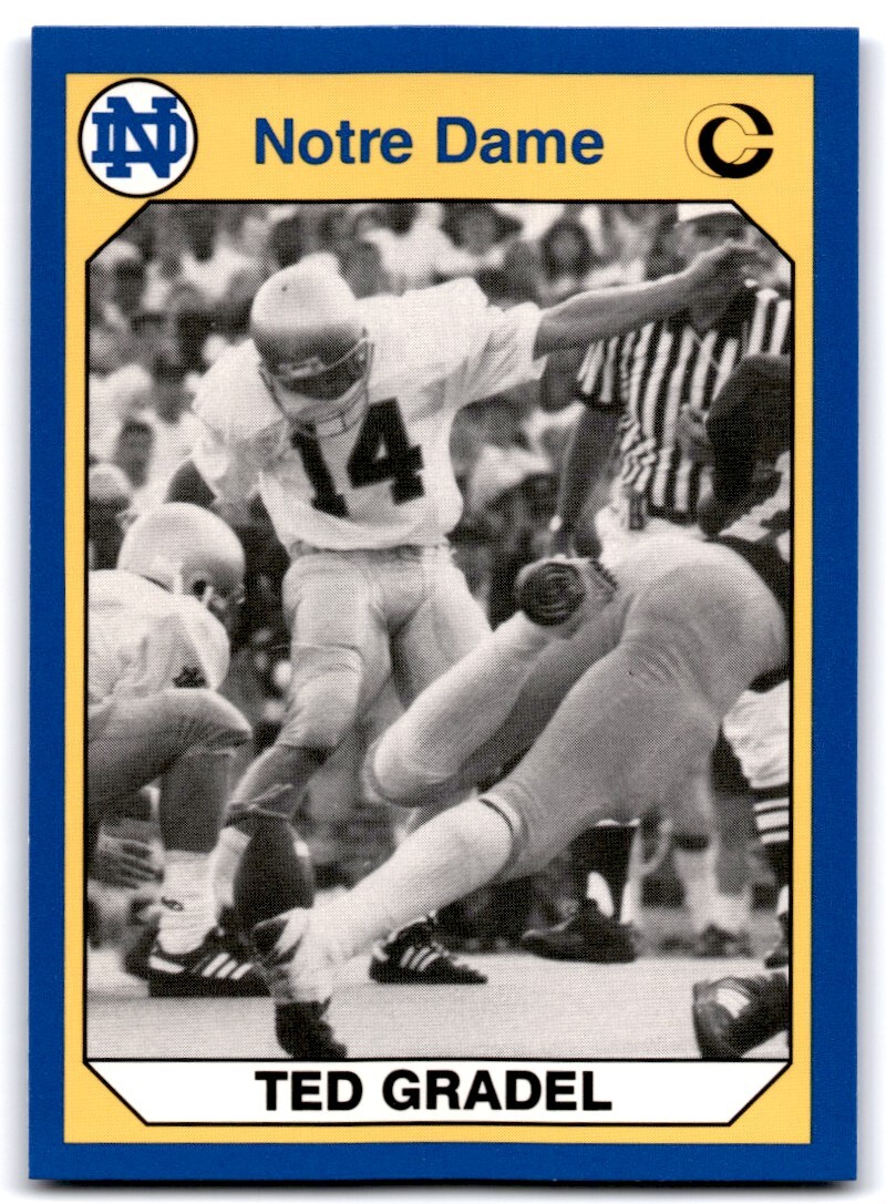 1990 Collegiate Collection Ted Gradel Notre Dame Fighting Irish #152