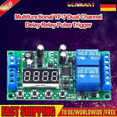 Multifunctional Dual Channel Delay Relay Module Board Pulse Trigger Cycle Timer