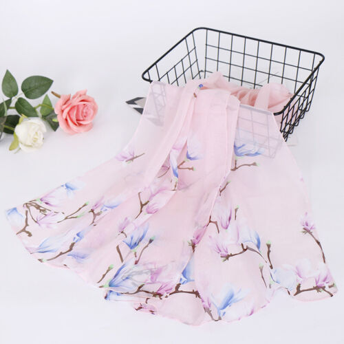 Long Soft Chiffon Scarf Plain Sheer Wrap Shawl Womens Large Stole Neck Scarves♧ - Picture 83 of 93