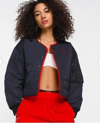 Nike x Air Jordan Essentials Reversible Flight Jacket Womens Size Small
