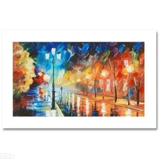 Leonid Afremov "Solitary Stroll" Extremely LED 6/25 Hand/Emb Giclee. NEW