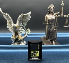 ZIPPO YELLOW TURNTABLE DESIGN MATTE BLACK FINISH 2019