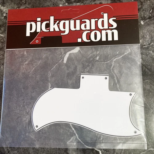 Wide Bevel 3 Ply White Pickguard for Gibson SG 60's 70's Tributes Future SGJ SGM