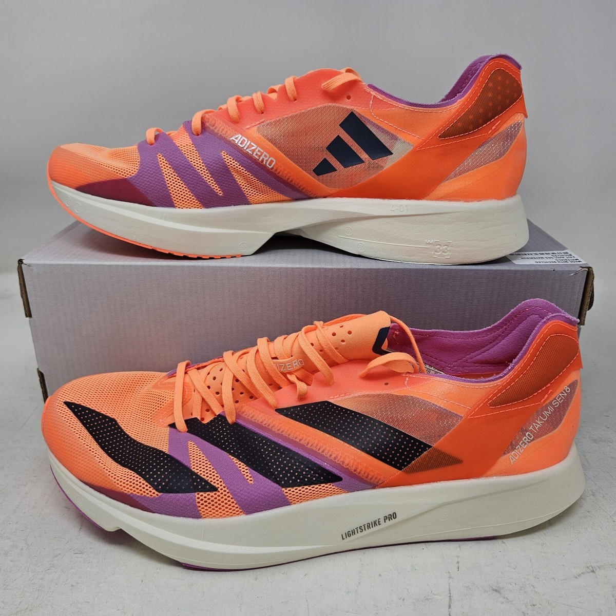 アディダス　アディゼロ　タクミセン8 27.0 Men's Adidas Adizero Takumi Sen 8 Orange Lilac Running Shoe