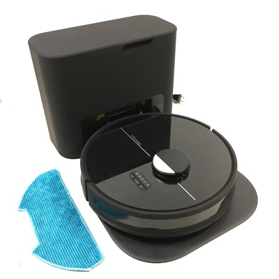 bObsweep - Dustin Wi-Fi Connected Self-Emptying Robot Vacuum - Black (READ!)