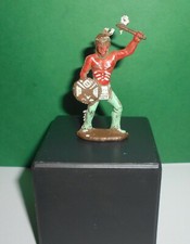 LANDI SIOUX LAKOTA CHROMOPLASTIC SOLDIERS WITH SHIELD AND AXE UNPLAYED