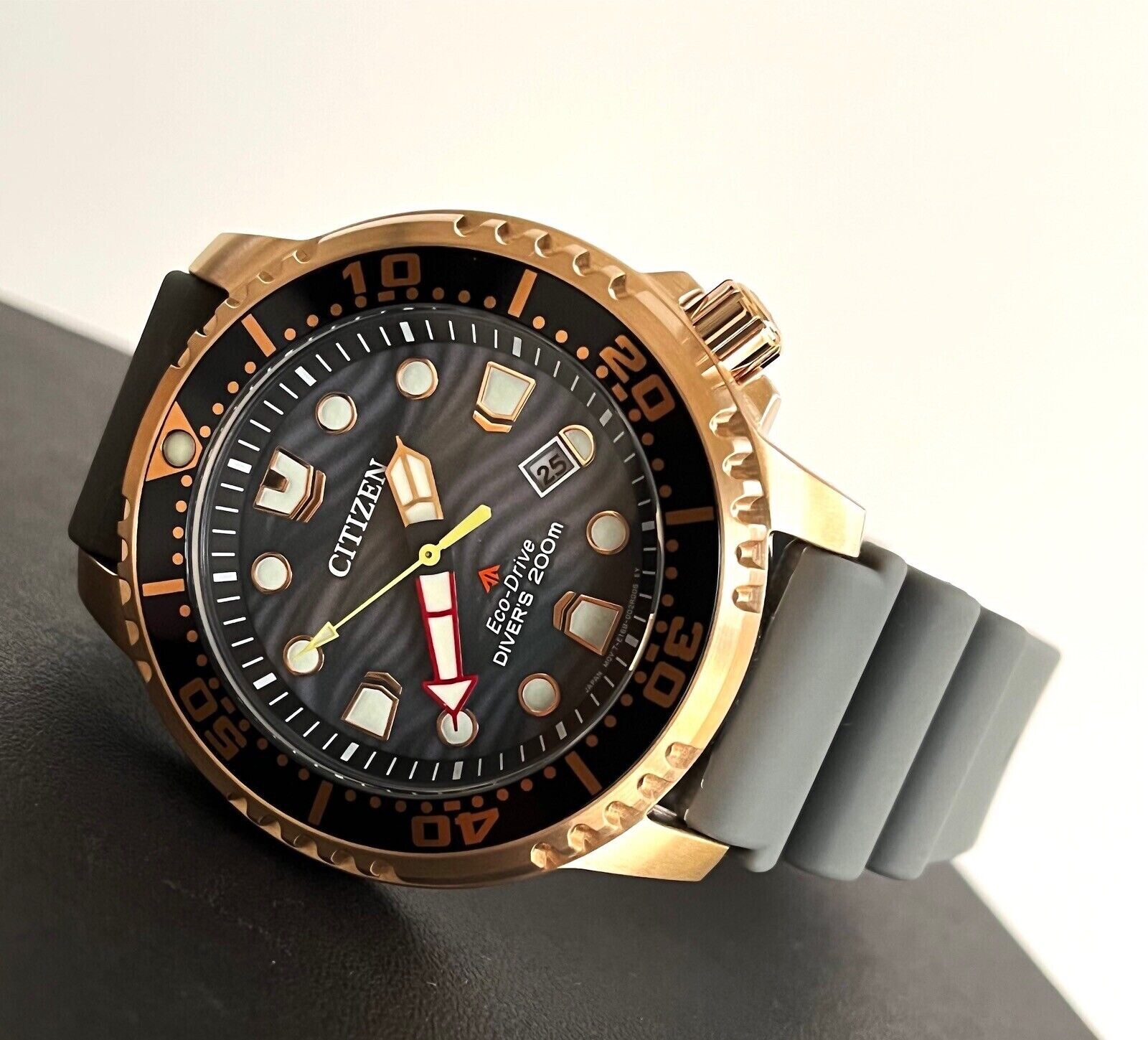 Citizen EcoDrive Promaster Diver Rose Gold Tone Gray Dial BN016300H
