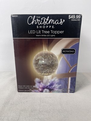 The Christmas Shoppe Hobby Lobby LED Lit Rotating Tree Topper Warm White Lights