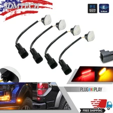 Clear Lens Front Amber Rear Red LED Side Marker Lights For 2010-2014 Ford Raptor