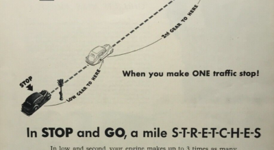 #ad 1938 Super Shell Gasoline In Stop and Go A Mile STRETCHES VINTAGE PRINT AD LM38 $12.50