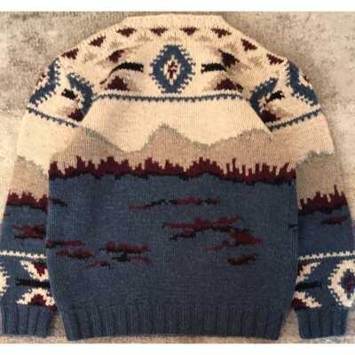 80s Ralph Lauren Canoe Knit Sweater, M, 41x46.5x56cm, Used, Scenic