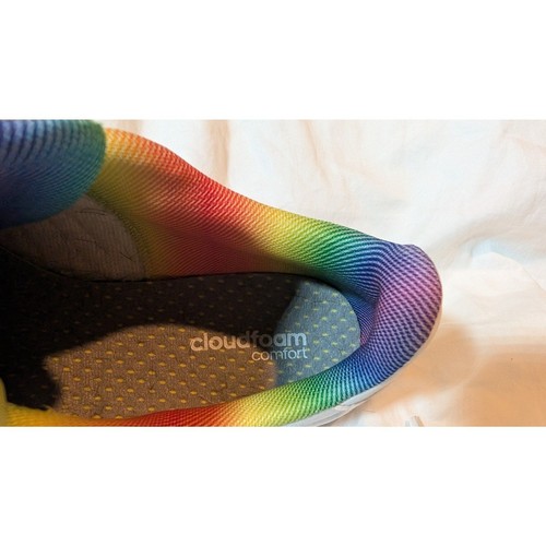 Women’s Shoes Adidas Grand Court Rainbow Pride H01054 Size 8.5 - Picture 5 of 7
