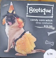 Dog Halloween Costume Candy Corn Witch Orange S/M B18