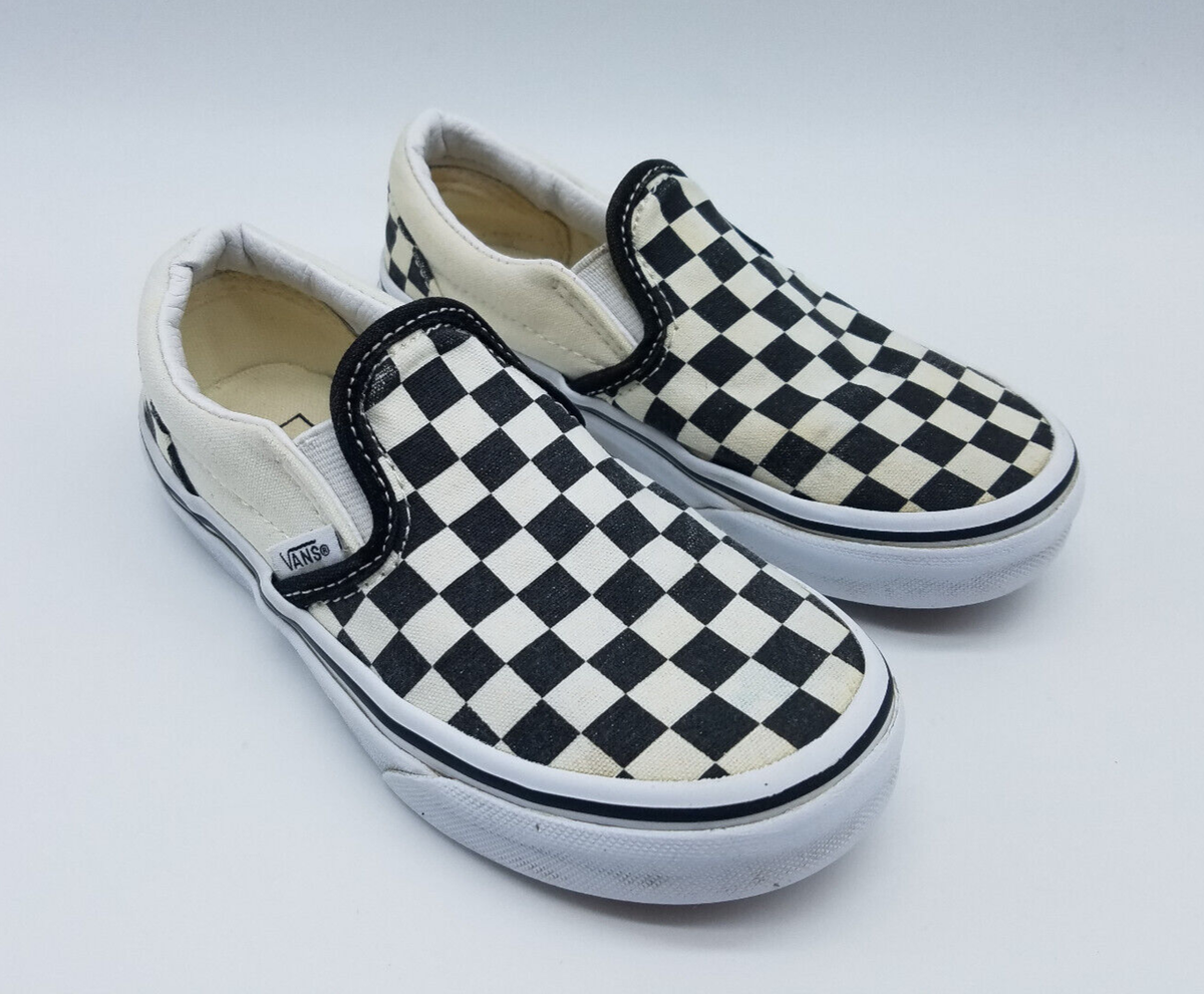 Vans Off The Wall Checkerboard Slip On Little Kid's Size 12
