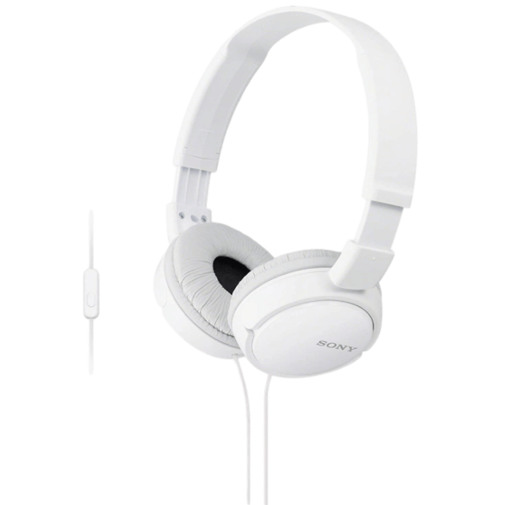 Sony MDR-ZX110 + MICROPHONE White Stereo Wired Headset Sony MDR-ZX110 + MICROPHONE White Stereo Wired Headset