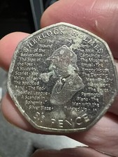 SHERLOCK HOLMES 50P FIFTY PENCE 2019 - CIRCULATED ERROR/MISPRINT!!!