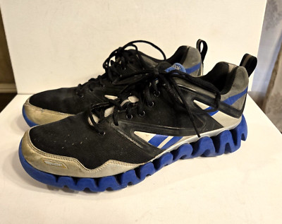 Reebok Zig Dynamic Zigtech Black/Blue Running Gym Active Sneakers Men s Size 12