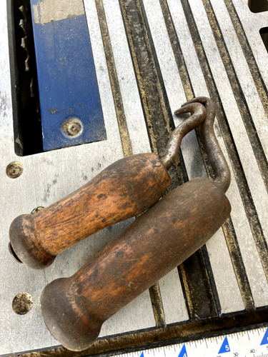 ⚠️Vintage Rotating Fence Wire Twister Primitive Hand Hook Tool Wood Handle