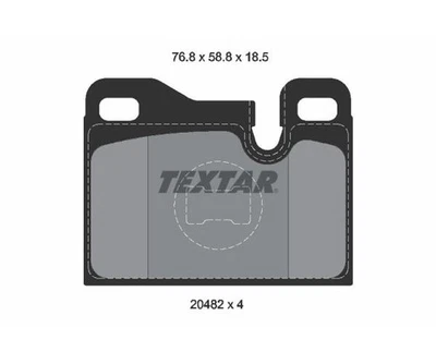 TEXTAR Bremsbeläge Q+ HINTERACHSE für PORSCHE 924 2.0 2.5 928 4.5 4.7 944 2.5 2. - Bild 1 von 2