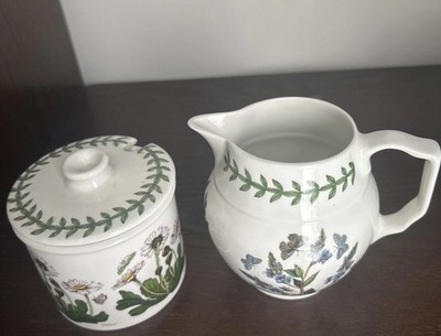 Vintage Portmeirion Botanic Garden Creamer & Lidded Sugar 