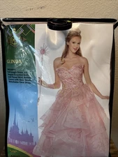 Wicked Movie GLINDA Deluxe Costume ADULT MEDIUM 8-10 Pink Dress Spirit Halloween